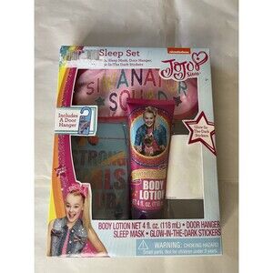 JOJO SIWA Sleep Set Body Lotion Sleep Mask Door Hanger Glow-In-Dark Stickers